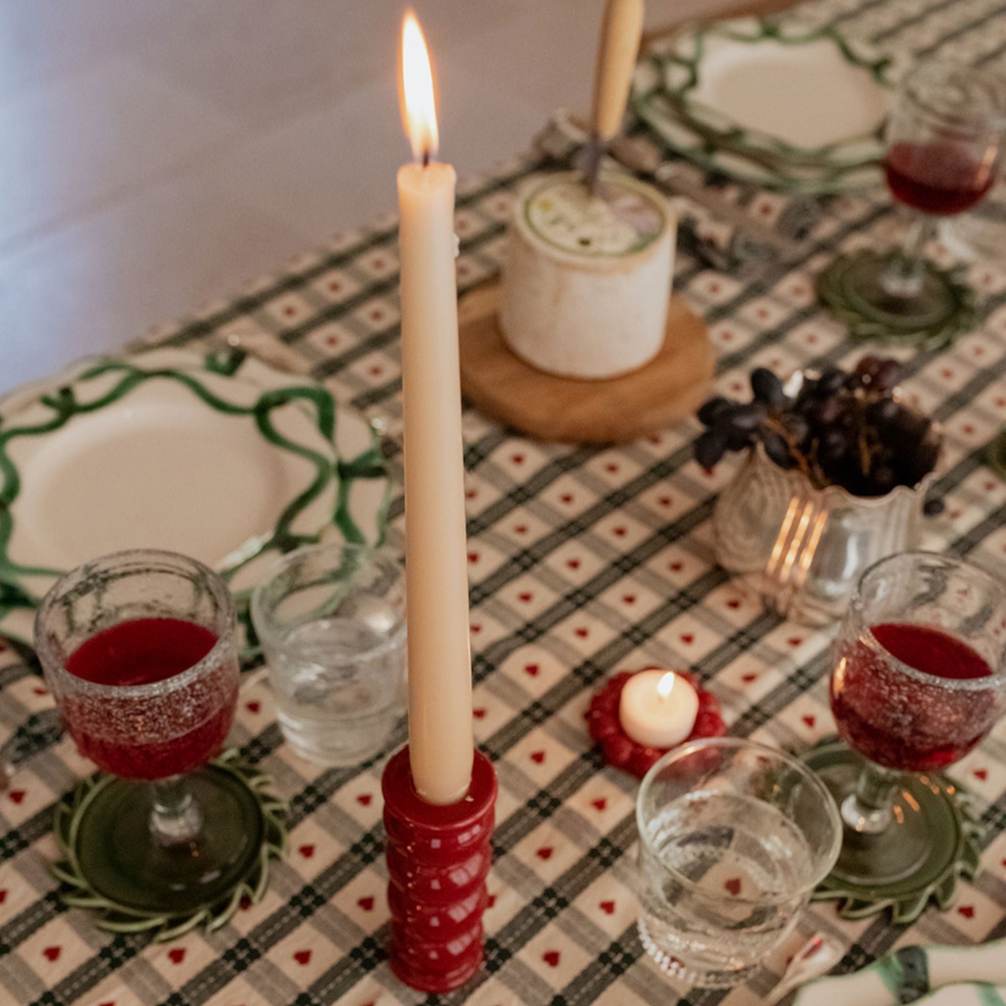 Olaf Candlestick L - Cherry Red