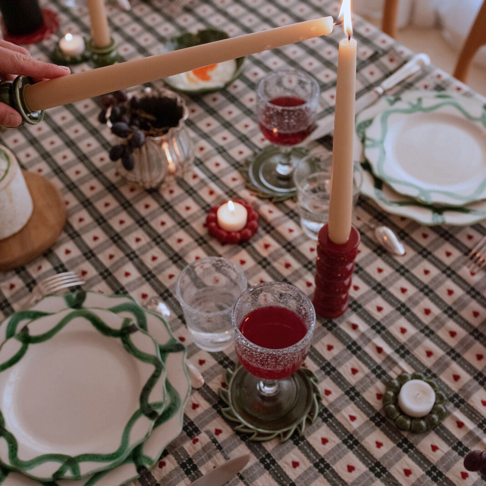 Olaf Candlestick M - Cherry Red